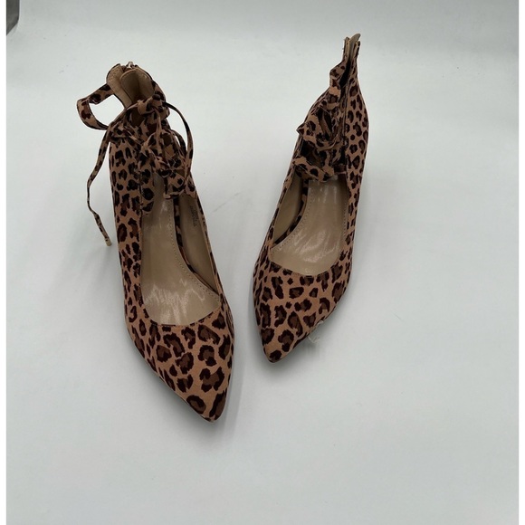 JustFab Women's Leopard Print Heels SIze 10M - Picture 1 of 8